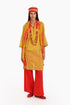 Wide leg pants in cotton with two front patch pockets